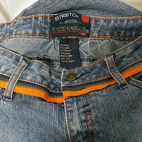 Womens Kyoto Kasuals Stretch Light Wash Jeans - Picture 6 of 8